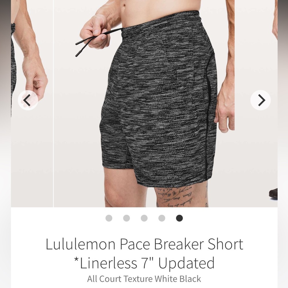 Lululemon Men’s Pace Breaker Short *Linerless 7" Updated Size XL